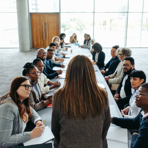 Tax advisor meeting with leaders of Non-Profit Organizations in Norcross, GA.