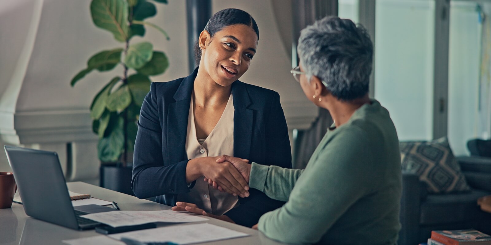 Client meeting with Super Tax Inc. advisor for expert personal tax preparation guidance